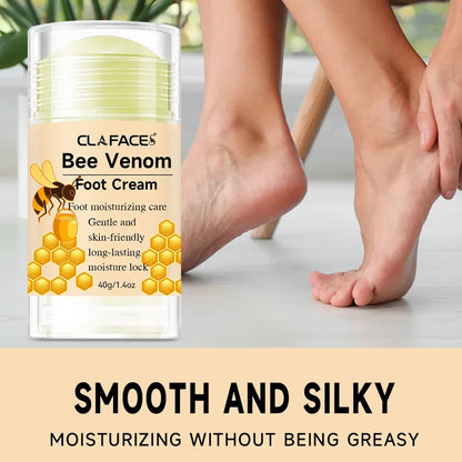 Bee Venom Fast Repair Foot Cream, Deeply Moisturizes Dry Cracked Feet, Exfoliates and Moisturizes Heel Care Stick, Quickly Sooth