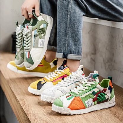 Large Size Men's White Sneakers Autumn Comfortable Non Slip Running Shoes Luxury Soft Sole Fashion Lace Up Outdoor Casual Shoes