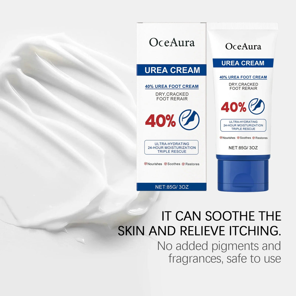 40% Urea Foot Cream Softening Dry Cracked Heels Deep Moisturizing Improve Roughness Remove Callus Exfoliation Foot Care Cream