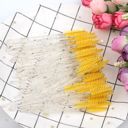 5/50Pcs Black Lashes Brush Cosmetics False Eyelashes Supplies Reusable Makeup Brushes Eyebrow Brush Mascara Wands Make Up Tools