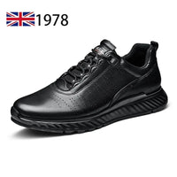 Genuine Leather Treking Shoes Mens Casual Shoes Business Brand Male Footwear Soft Comfortable Walk Sneakers