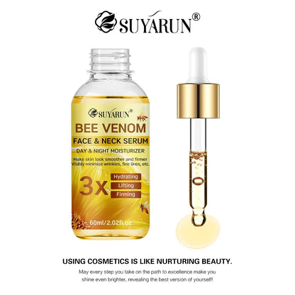 SUYARUN Bee Venom Collagen Anti-Aging Face Serum | Firming Lifting Moisturizer | Wrinkle Reduction | 24H Hydration.