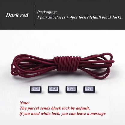 Fashion No Tie Shoelaces Elastic Laces Sneakers Flat Shoe Laces Without Ties Kids Adult Quick Shoelace One Size Fits All Shoes