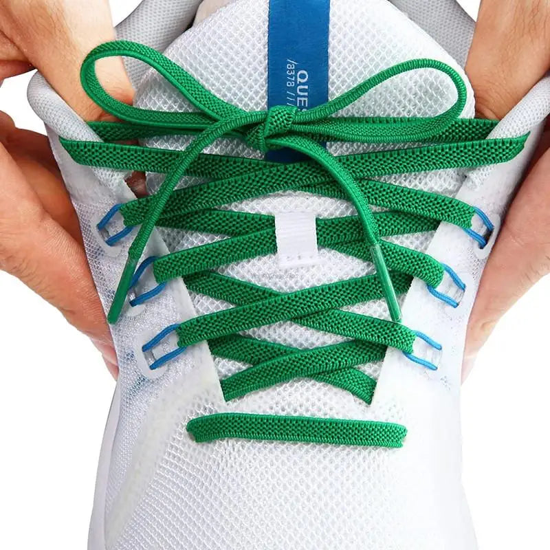 Elastic Laces Sneakers Classic Elastic Shoelaces 6mm Width Flat Shoelace for Kids Adults Shoe laces Rubber Bands for Shoes