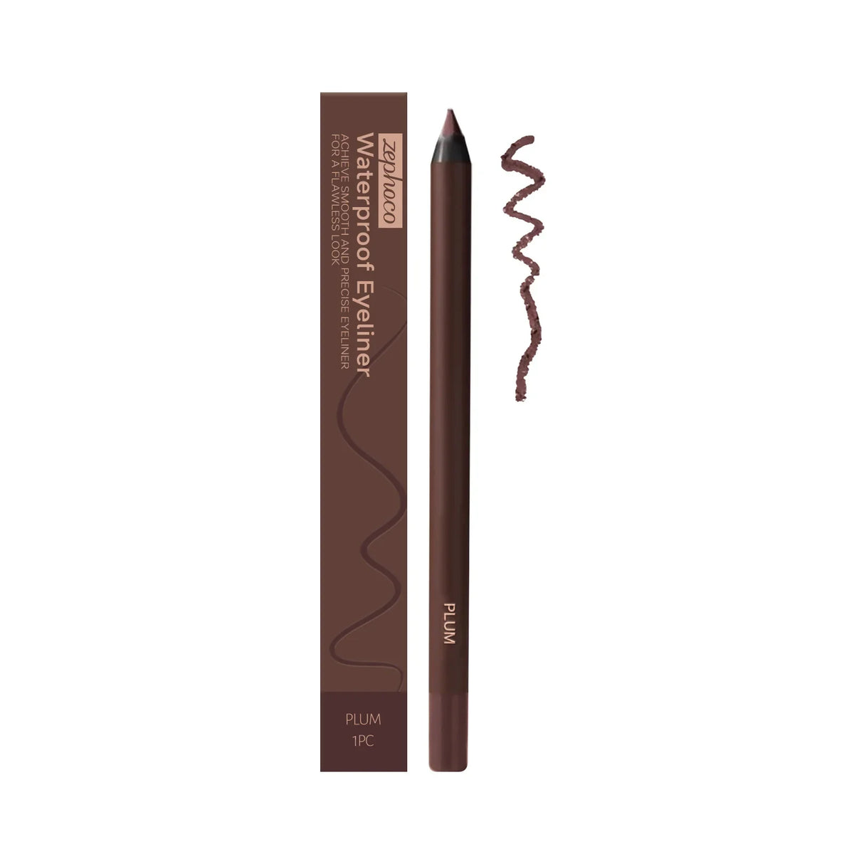 Zephoco Brown Eyeliner Pencil Waterproof Sweatproof Long Lasting Easy to Color Smooth Soft Gel Eyeliner Pencil Eye Makeup Set