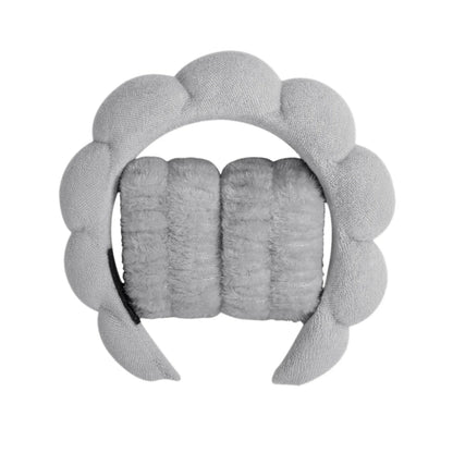 1/3Pcs Fashion Microfiber Washing Wristbands Scrunchies Puffy Headband Spa Bubble Headband for Washing Face Makeup Shower Skincare