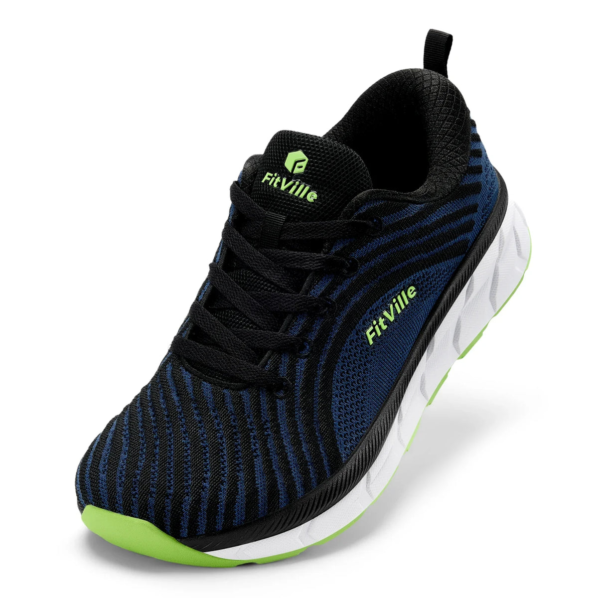 FitVille Wide Toe Box Shoes for Men Cushioned Well Extra Wide Width Shoes Non Slip Wide Lightweight Breathable Running Shoes