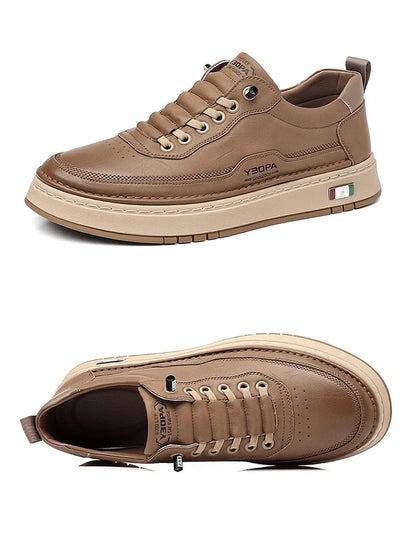 New Large Size 38-48 Leather Men's Sneakers Fashion Casual Men's Platform Sneakers Spring Autumn Designer Board Shoes Man