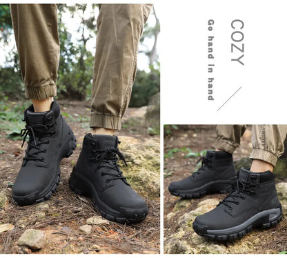 New Men's Boots Fashion Outdoor Boots Breathable Hiking Boots Autumn Shoes Sneakers Lightweight Non-slip Men Desert Ankle Boots