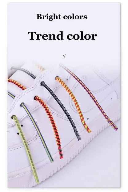 Fashion No Tie Shoelaces Elastic Laces Sneakers Flat Shoe Laces Without Ties Kids Adult Quick Shoelace One Size Fits All Shoes