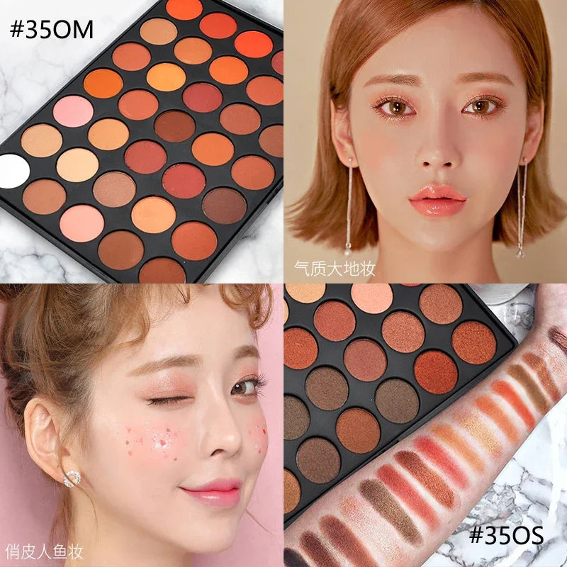 35 Color Eyeshadow Tray Daily Makeup Matte Lasting Nightclub Eyeshadow Pearl Fine Shimmer Waterproof Is Not Easy To Faint