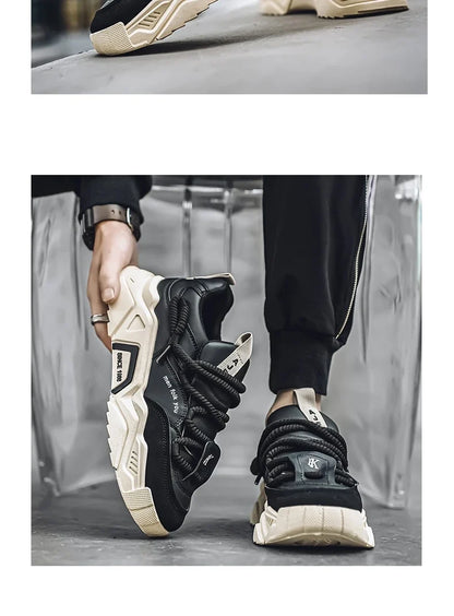 New Men's Casual Sneakers 2025 Spring Fashion Versatile Low-Top Skateboard Shoes for Men Suitable for Outdoor Sports