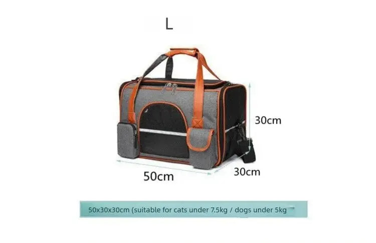 Dog Pet Carrier Bag Anti-Collapse Design Multiple Storage Pockets Cat Travel Handbag for Medium Cats, Puppy, Rabbits and Other S