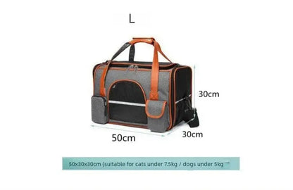 Dog Pet Carrier Bag Anti-Collapse Design Multiple Storage Pockets Cat Travel Handbag for Medium Cats, Puppy, Rabbits and Other S