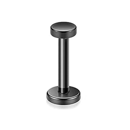 WKOUD 16G Stainless Steel Lip Labret Piercing Crystal Ball Monroe Lip Stud Helix Tragus Conch Piercing Cartilage Earrings Black