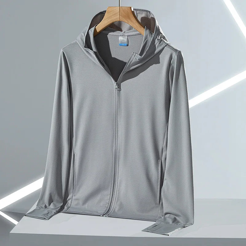 UPF45 UV Sun Protection Clothing Women's Zip Up thin Hoodie Long Sleeve Seatshirt Light Outdoor Fishing Running Hiking Jacket