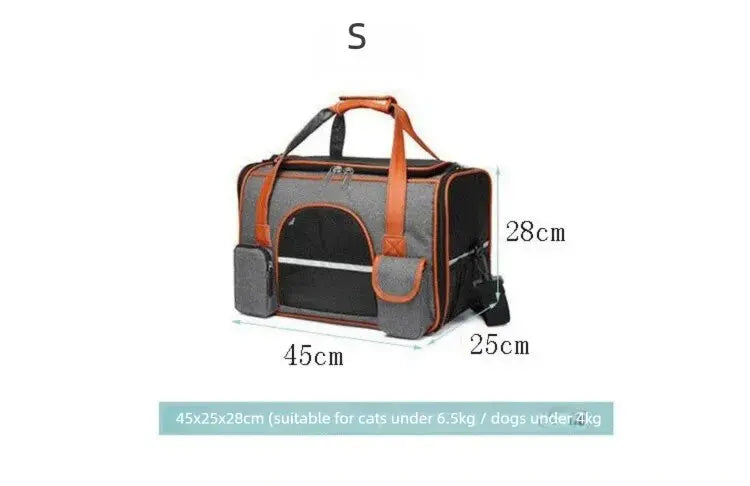 Dog Pet Carrier Bag Anti-Collapse Design Multiple Storage Pockets Cat Travel Handbag for Medium Cats, Puppy, Rabbits and Other S