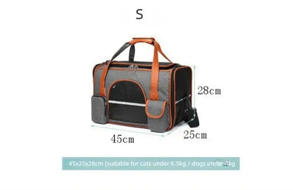 Dog Pet Carrier Bag Anti-Collapse Design Multiple Storage Pockets Cat Travel Handbag for Medium Cats, Puppy, Rabbits and Other S