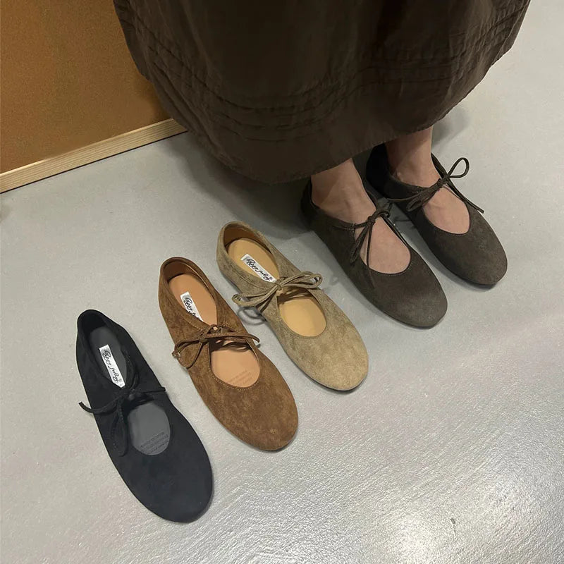 Fashion Butterfly-Knot  Women Flats With Shoes Casual Female Soft Footwear Round Toe Ladies Flats Slip On Shoes