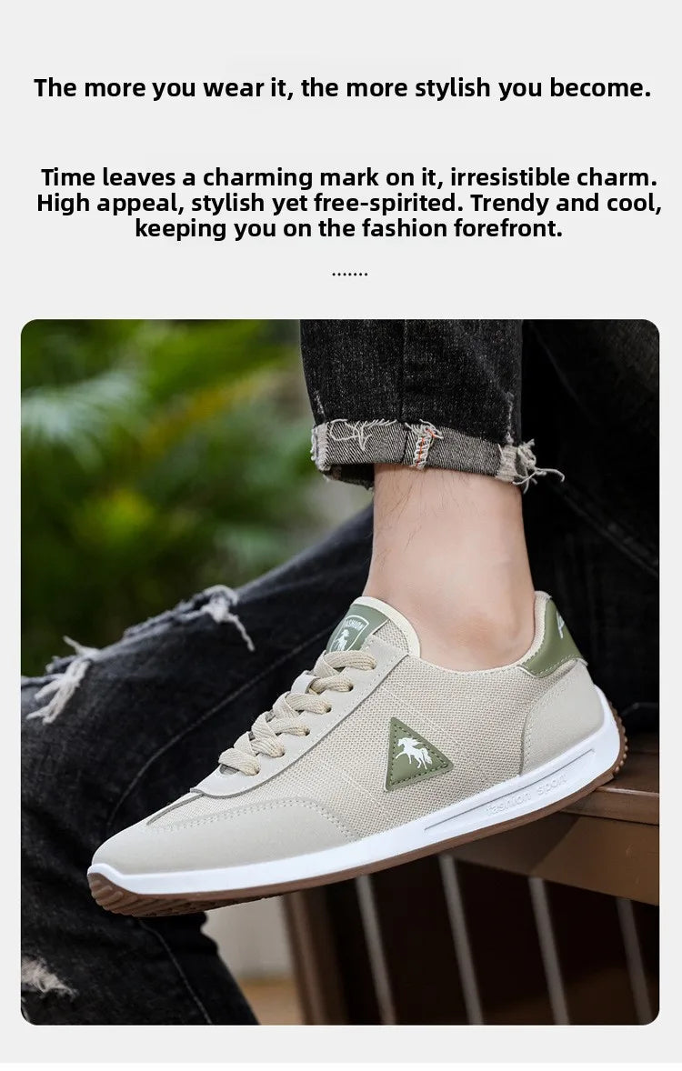 New 2026 Men's Casual Comfortable Breathable Sports Shoes Lightweight Anti-slip Wear-resistant Canvas Low-top round Toe Slip-On