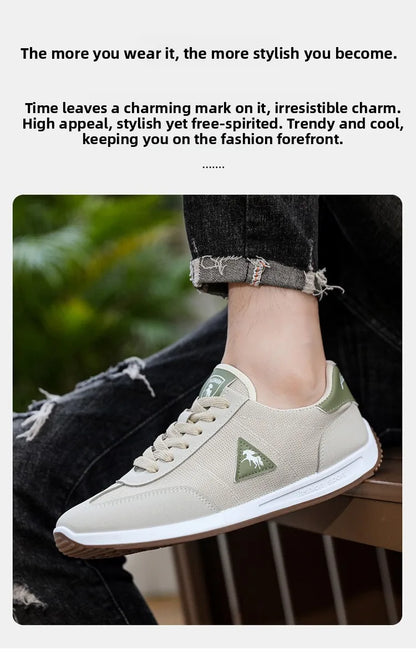 New 2026 Men's Casual Comfortable Breathable Sports Shoes Lightweight Anti-slip Wear-resistant Canvas Low-top round Toe Slip-On