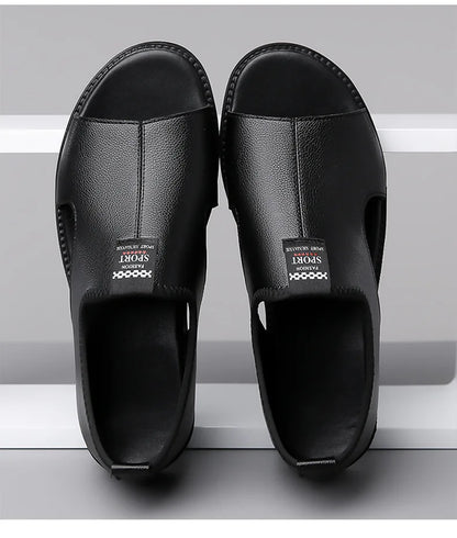 Brand Man Sandals Designer Fashion Leather Casual for Men Summer Comfortable Beach Slippers Outdoor Non-slip Men Sandalias 2026