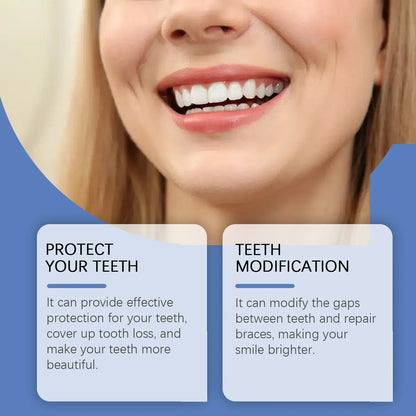 Comfort Fit Full Set Dentures Silicone Fake Teeth Natural Smile Instant Confidence Oral Care for Adults
