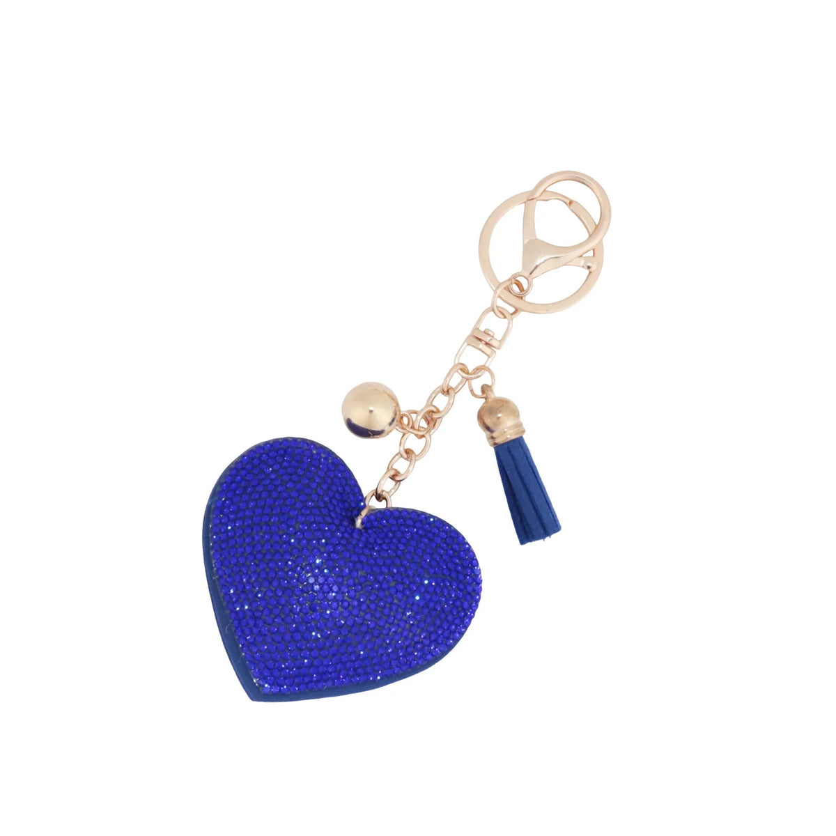 Rhinestone Heart Finger Keychain Bling Crystal Strap Pendant for Key Keychain Handbag Wallet Key Accessories Gift for Women