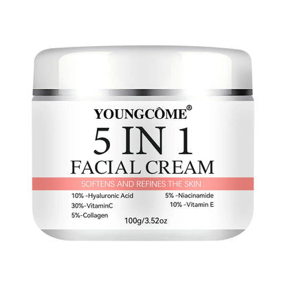 5 In 1 Fade fine lines Firming Face Serum Moisturizing brightning Vitamin C Hyaluronic Acid Facial Serum Shrink Pores Skin Care