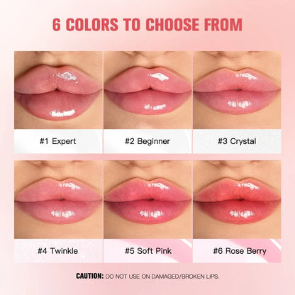 Lakerain Instant Lip Plumper Gloss Oil Lip Long-Lasting Moisturizer Volume Boosting Lip Oil Volumizing & Hydrating Non-Dry Plump