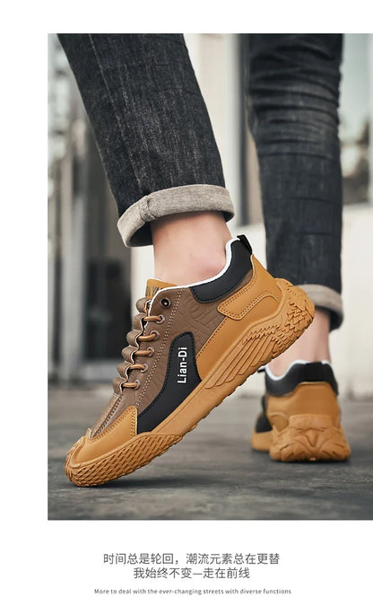 Spring and Autumn Fashion Elastic Band Sneakers for Men, Versatile Trendy Casual Shoes, Student Running Shoes, Soft-Soled Lightweight Men's Shoes