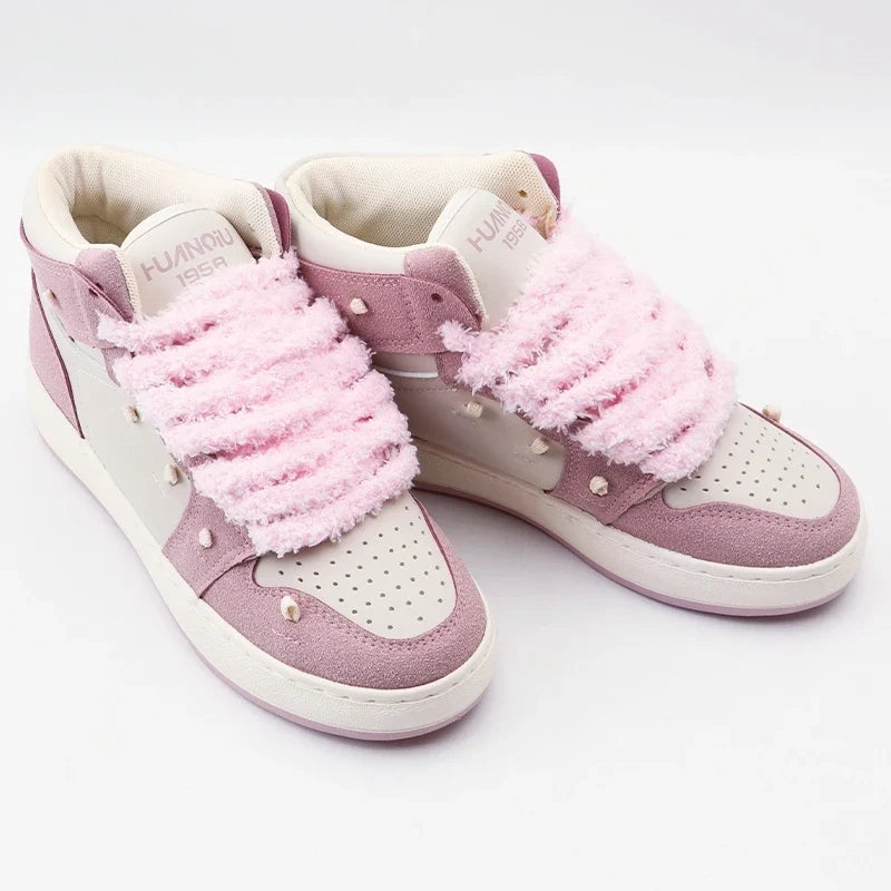 Fashion round plush laces Quality 1cm wide Sneakers Flats Casual laces Shoe accessories 80 /100 /120 /140 /160 Laces 1Pair