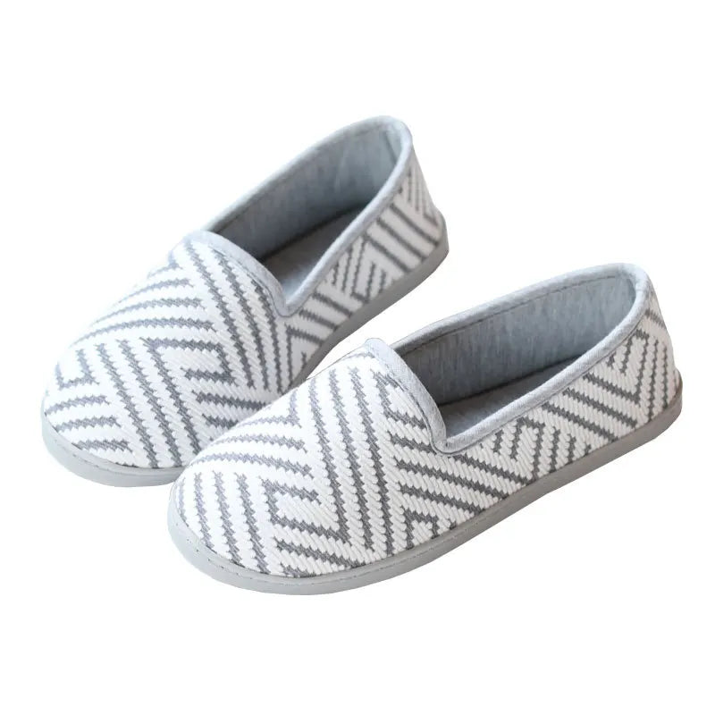 New 2026 Spring Autumn At Home Thermal Anti-Skid Slippers Women's Knitted Indoor Slippers Soft Outsole House Shoes