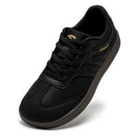 HOBIBEAR Unisex Wide Toe Shoes Artificial Leather Sneakers Casual Lace Up Retro Fashion Shoes for Women Men