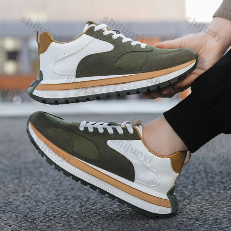 Men Shoes 2025 Spring Autumn New Fashion Comfortable Height Increase Casual Running Shoes Breathable Non Slip Platform Sneakers