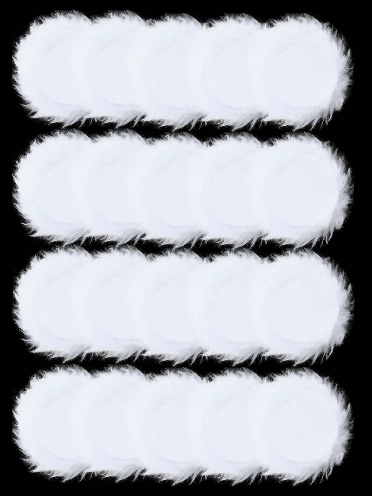 2-5-10-20Pcs Portable and Practical High-Grade White Round Powder Puff for Base and Fixing Makeup