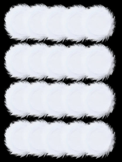 2-5-10-20Pcs Portable and Practical High-Grade White Round Powder Puff for Base and Fixing Makeup