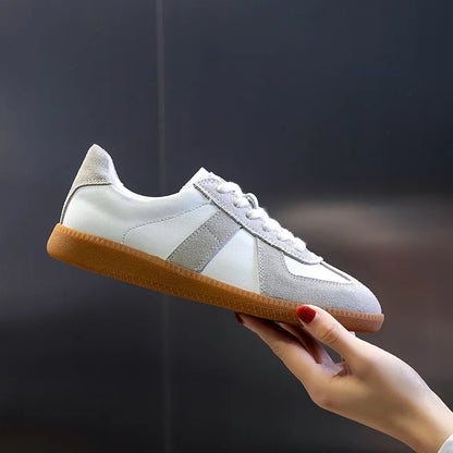 AIYUQI Women's Sneakers 2026 New Genuine Leather Ladies Moral Training Shoes Casual Spring Flat Shoes Women
