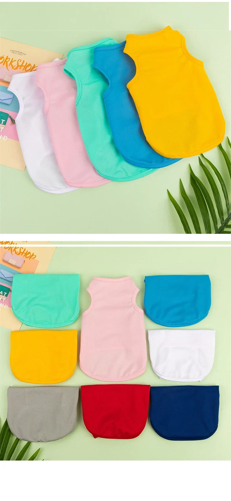 Solid Red Yellow Pet Cat Vest for Small Dogs French Bulldog Puppy Summer Clothes Breathable T shirt Unisex York Dog Pet Products