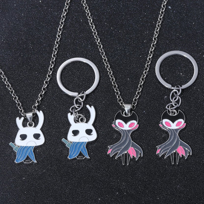 Game Hollow Knight Keychain The Grimm Theater Master Metal Keychain Pendant Game Peripheral Jewelry Unisex Keychain Pendant