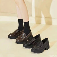 2026 Spring and Autumn Fashion New Style Casual Comfortable Versatile Women's Le Fu Shoes Retro Shallow Mouth Single Shoes