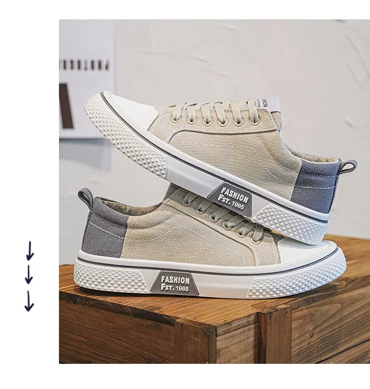 2026 New Summer Men's Breathable Versatile Skateboarding Shoes Men's Soft Bottom Casual Sports Trend Fashion Canvas Shoes 48size