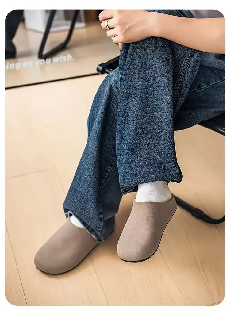 Unisex Closed Toe Mule Slippers Spring Autumn Slip On Soft Sole Casual Shoes for Outdoor Office Home