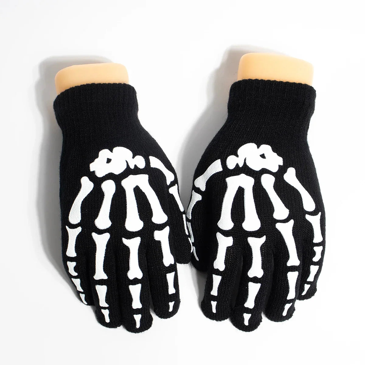 Unisex Knitted Gloves Half/Full Finger Autumn Winter Gloves Halloween Decorative Gloves