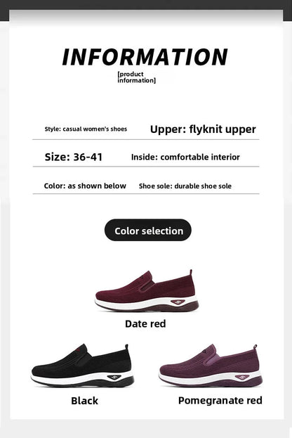 Women's Shoes Spring and Autumn New Mesh Breathable Casual Shoes Outdoor Lightweight Non-slip Wedge Heel Thick-soled Sneakers