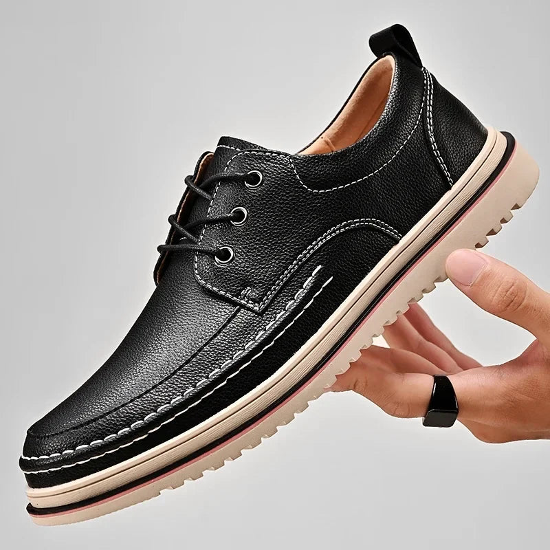 Leather Men Oxfords Shoes Handmade Italian Mens Casual Shoes  Brand Leisure Male Loafers