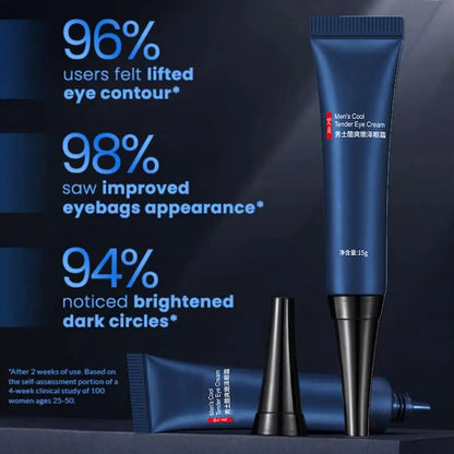 Men Eye Cream Caffeine Hyaluronate Cool Eye Gel Moisturizing Under Eye Cream For Dark Circles Puffiness Fine Lines Eye Care