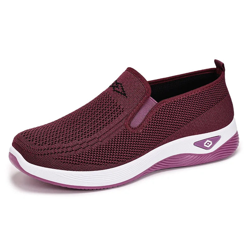 Women's Shoes Spring and Autumn New Mesh Breathable Casual Shoes Outdoor Lightweight Non-slip Wedge Heel Thick-soled Sneakers
