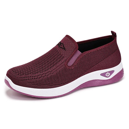 Women's Shoes Spring and Autumn New Mesh Breathable Casual Shoes Outdoor Lightweight Non-slip Wedge Heel Thick-soled Sneakers