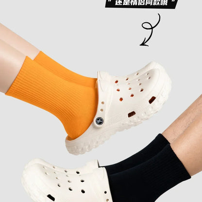 2026 Summer Hollow Out Closed Toe Non-slip Sandals Soft Bottom Sandals Men Lightweight Thick-soled Garden Shoes